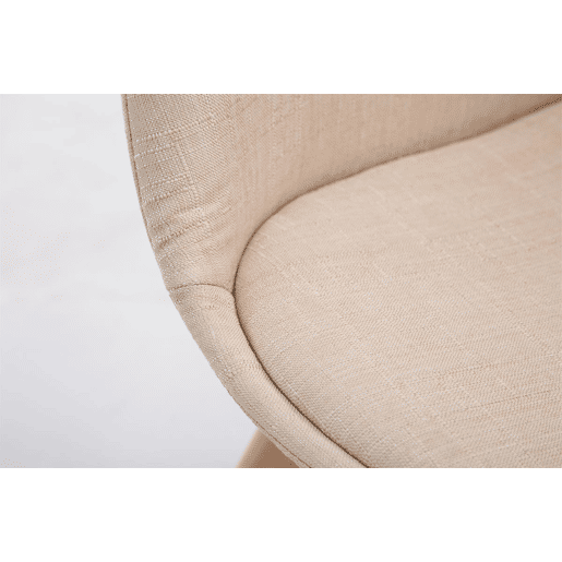 Silla De Comedor Borneo V2 En Tela Crema 55X48X84 cm