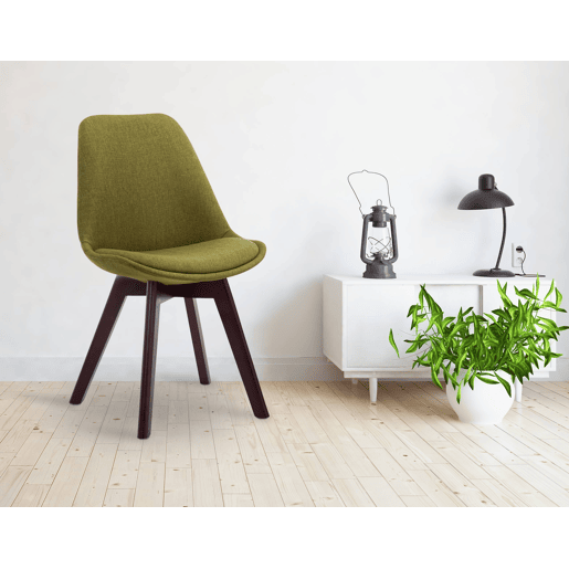Silla De Comedor Borneo V2 En Tela Verde 55X48X84 cm Silla De Comedor Borneo V2 En Tela Verde 55X48X84 cm