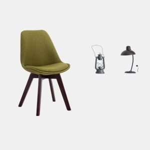 Silla De Comedor Borneo V2 En Tela Verde 55X48X84 cm