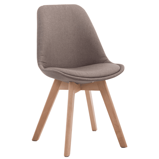 Silla De Comedor Borneo V2 En Tela Gris topo 55X48X84 cm