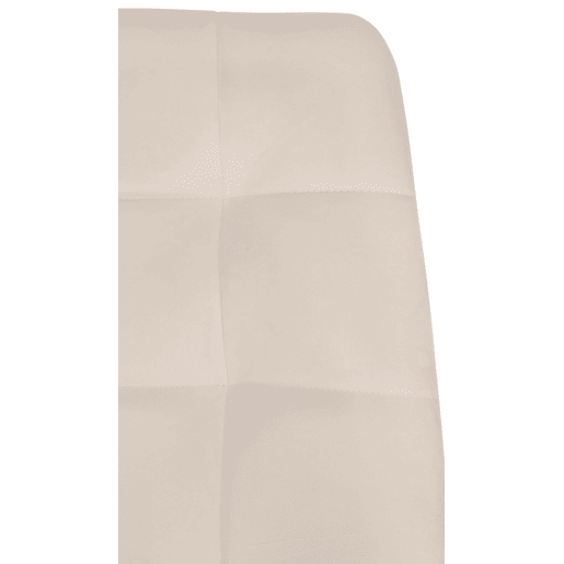 Silla de comedor Antibes tapizada en terciopelo Crema 55X45X84 cm