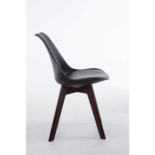 Silla De Comedor Borneo V2 Simil cuero Negro 41.5X48X84 cm
