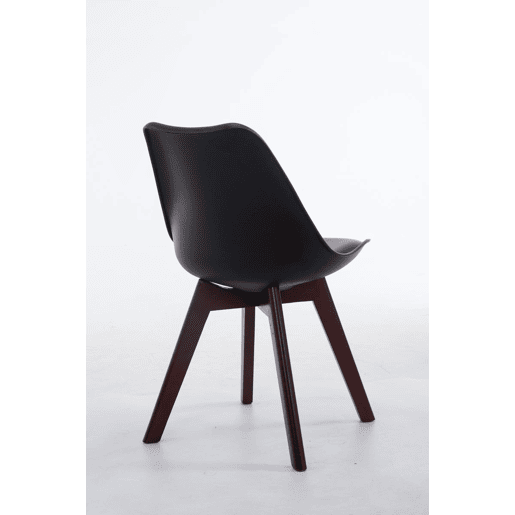 Silla De Comedor Borneo V2 Simil cuero Negro 41.5X48X84 cm