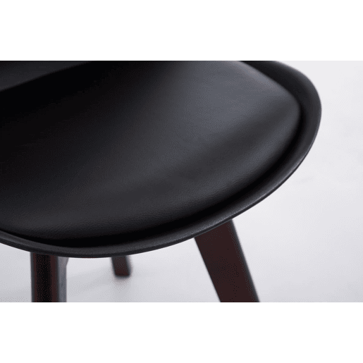 Silla De Comedor Borneo V2 Simil cuero Negro 41.5X48X84 cm