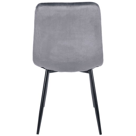 Silla de comedor Antibes tapizada en terciopelo Gris oscuro 55X45X84 cm