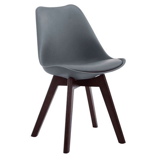 Silla De Comedor Borneo V2 Simil cuero Gris 41.5X48X84 cm Silla De Comedor Borneo V2 Simil cuero Gris 41.5X48X84 cm