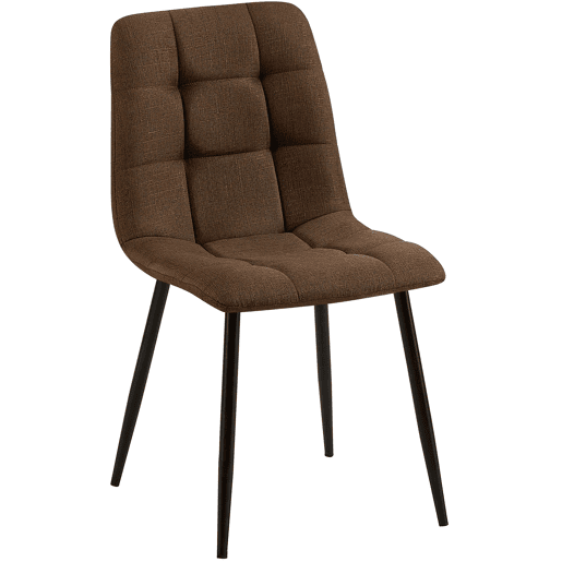 Silla de comedor Tilde Tela Marrón 55X45X84 cm