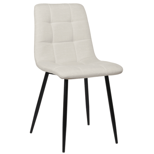 Silla de comedor Tilde Tela Crema 55X45X84 cm