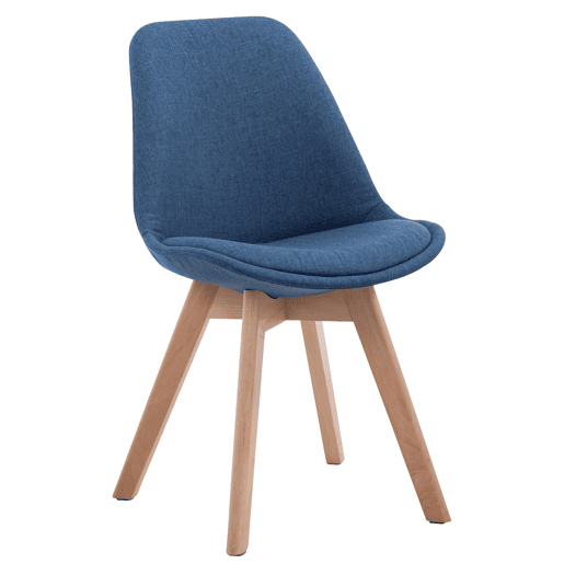 Silla De Comedor Borneo V2 En Tela Azul 55X48X84 cm