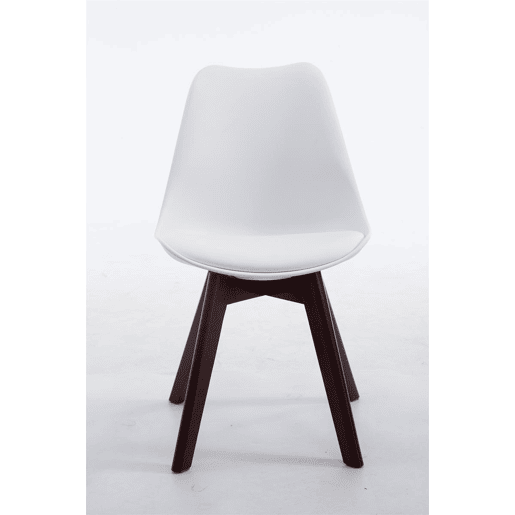 Silla De Comedor Borneo V2 Simil cuero Blanco 41.5X48X84 cm
