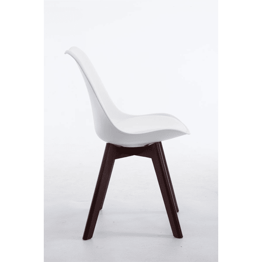 Silla De Comedor Borneo V2 Simil cuero Blanco 41.5X48X84 cm
