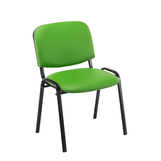 Set De 4 Sillas De Reuniones Ken En Cuero PU Simil cuero Verde 53X53X83 cm