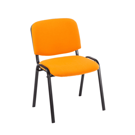 Set De 4 Sillas De Reuniones Ken En Tela Naranja 53X53X83 cm
