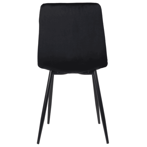 Silla de comedor Tilde Terciopelo Negro 55X45X84 cm