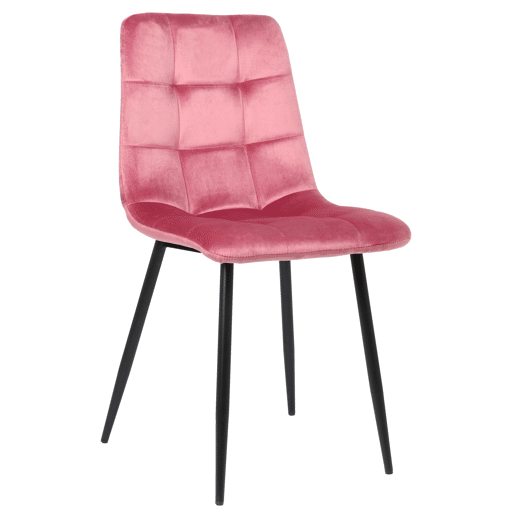 Silla de comedor Tilde Terciopelo Rosado 55X45X84 cm