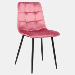 Silla de comedor Tilde Terciopelo Rosado 55X45X84 cm
