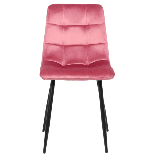 Silla de comedor Tilde Terciopelo Rosado 55X45X84 cm