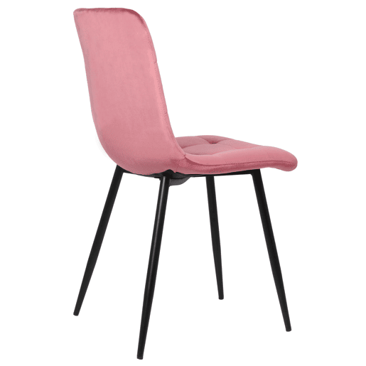 Silla de comedor Tilde Terciopelo Rosado 55X45X84 cm