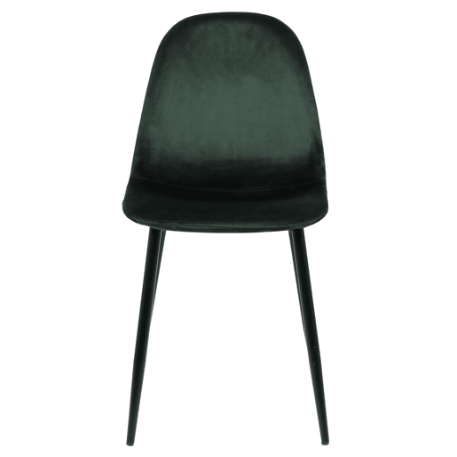 Conjunto de 4 sillas de comedor Napier Terciopelo Verde 51X44X88 cm
