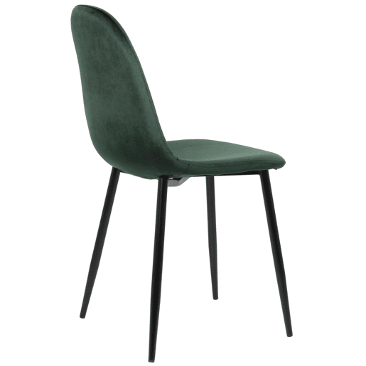 Conjunto de 4 sillas de comedor Napier Terciopelo Verde 51X44X88 cm
