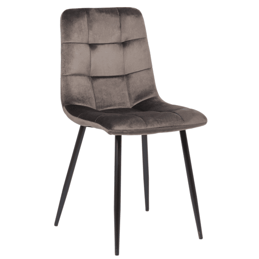 Silla de comedor Tilde Terciopelo Gris 55X45X84 cm