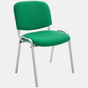 Silla De Conferencia Ken Chrom En Tela Verde 48X54X79 cm