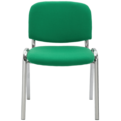 Silla De Conferencia Ken Chrom En Tela Verde 48X54X79 cm