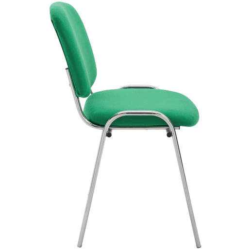 Silla De Conferencia Ken Chrom En Tela Verde 48X54X79 cm