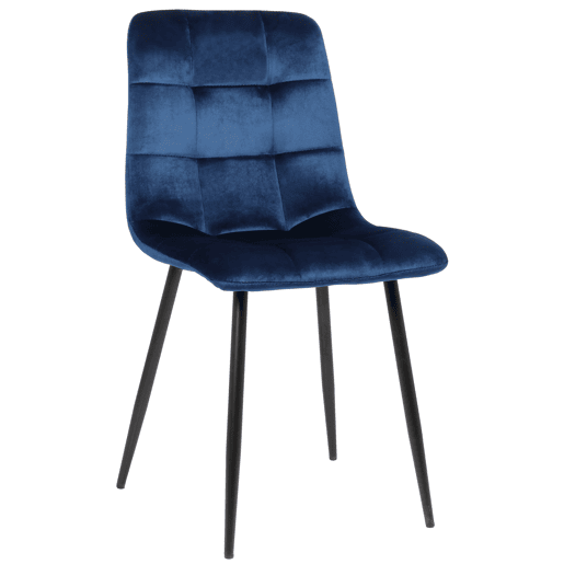 Silla de comedor Tilde Terciopelo Azul 55X45X84 cm