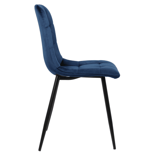 Silla de comedor Tilde Terciopelo Azul 55X45X84 cm