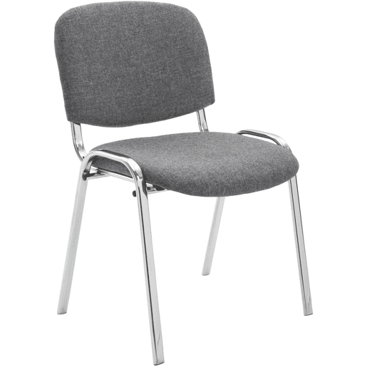 Silla De Conferencia Ken Chrom En Tela Gris 48X54X79 cm