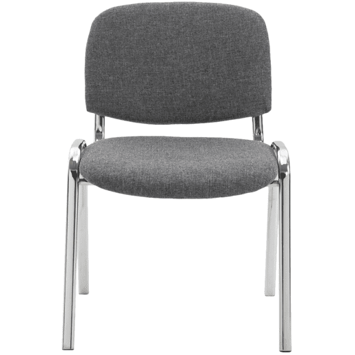 Silla De Conferencia Ken Chrom En Tela Gris 48X54X79 cm