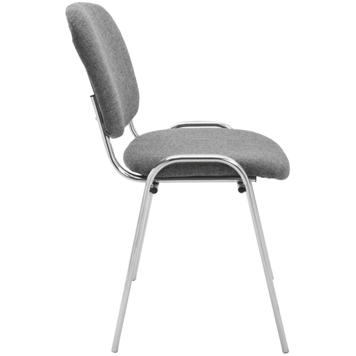 Silla De Conferencia Ken Chrom En Tela Gris 48X54X79 cm