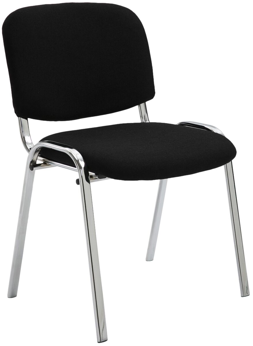 Silla de conferencia ken chrom en tela negro 48x54x79 cm
