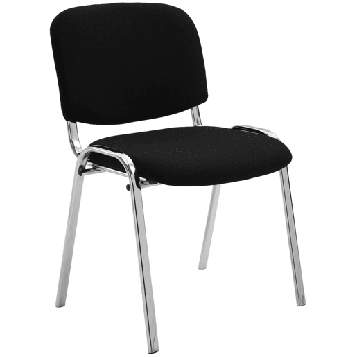 Silla De Conferencia Ken Chrom En Tela Negro 48X54X79 cm