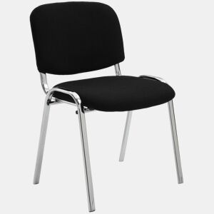 Silla De Conferencia Ken Chrom En Tela Negro 48X54X79 cm