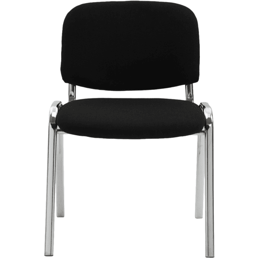 Silla De Conferencia Ken Chrom En Tela Negro 48X54X79 cm