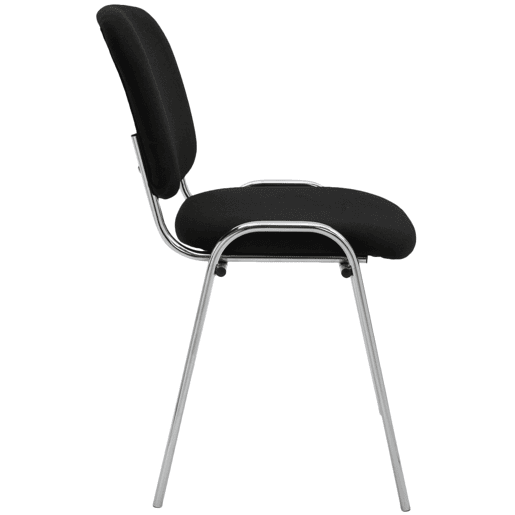 Silla De Conferencia Ken Chrom En Tela Negro 48X54X79 cm