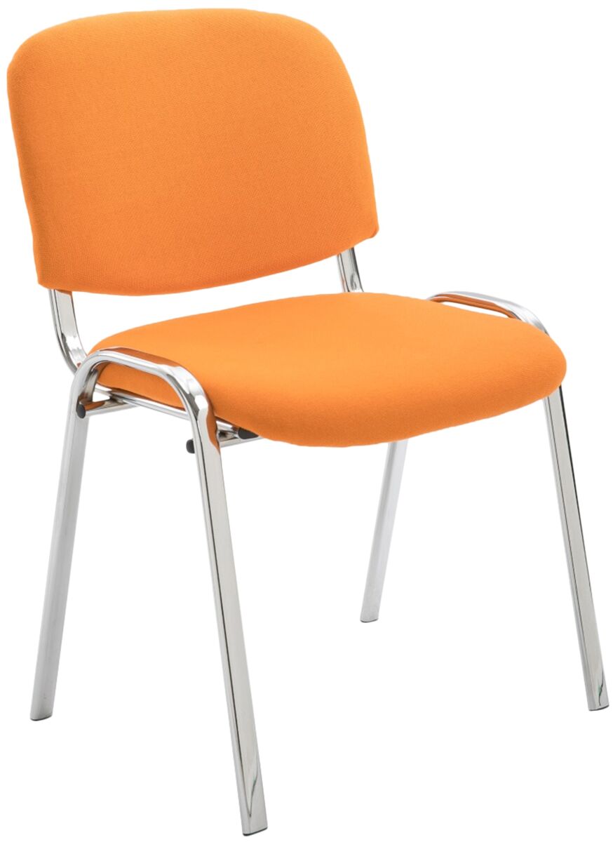 Silla de conferencia ken chrom en tela naranja 48x54x79 cm