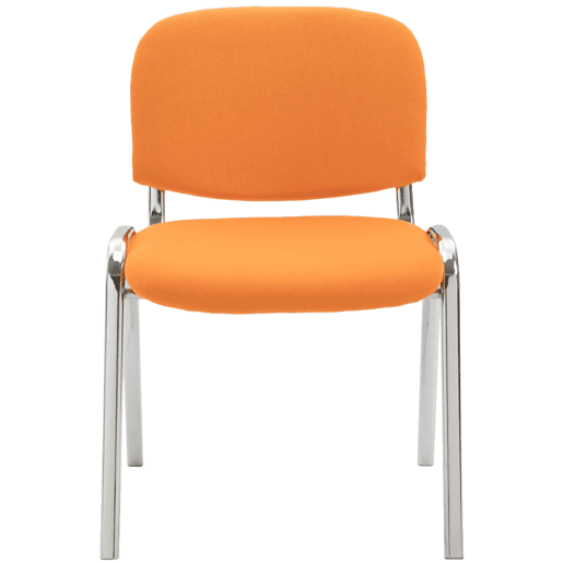 Silla De Conferencia Ken Chrom En Tela Naranja 48X54X79 cm