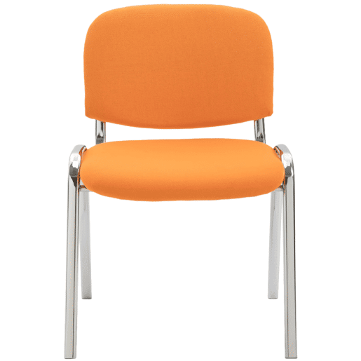 Silla De Conferencia Ken Chrom En Tela Naranja 48X54X79 cm