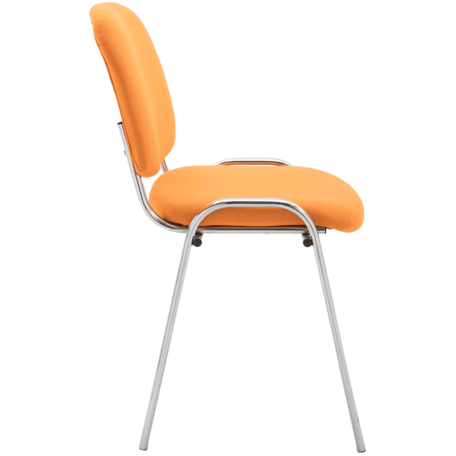 Silla De Conferencia Ken Chrom En Tela Naranja 48X54X79 cm