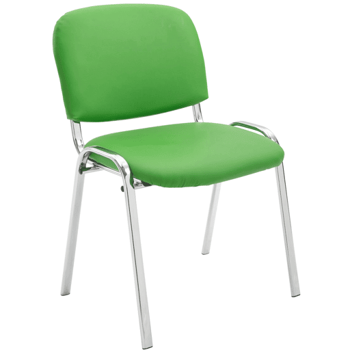 Silla De Conferencia Ken Chrom Simil cuero Verde 48X54X79 cm