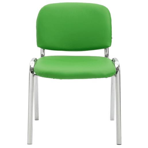 Silla De Conferencia Ken Chrom Simil cuero Verde 48X54X79 cm