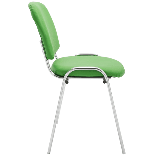 Silla De Conferencia Ken Chrom Simil cuero Verde 48X54X79 cm