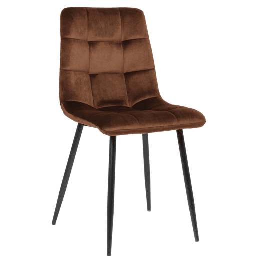 Silla de comedor Tilde Terciopelo MarrĂ³n 55X45X84 cm Silla de comedor Tilde Terciopelo MarrĂ³n 55X45X84 cm