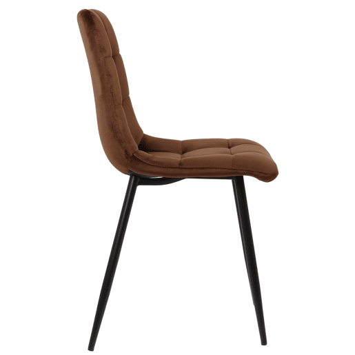 Silla de comedor Tilde Terciopelo MarrĂ³n 55X45X84 cm Silla de comedor Tilde Terciopelo MarrĂ³n 55X45X84 cm