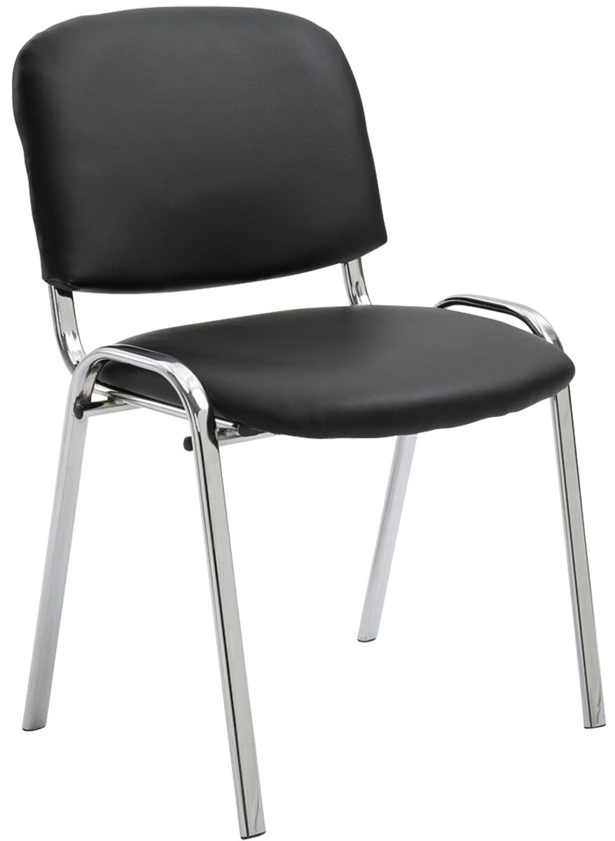 Silla de conferencia ken chrom simil cuero negro 48x54x79 cm