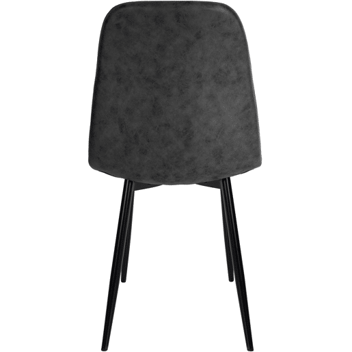 Silla de comedor Napier Simil cuero vintage Negro 51X44X88 cm Silla de comedor Napier Simil cuero vintage Negro 51X44X88 cm