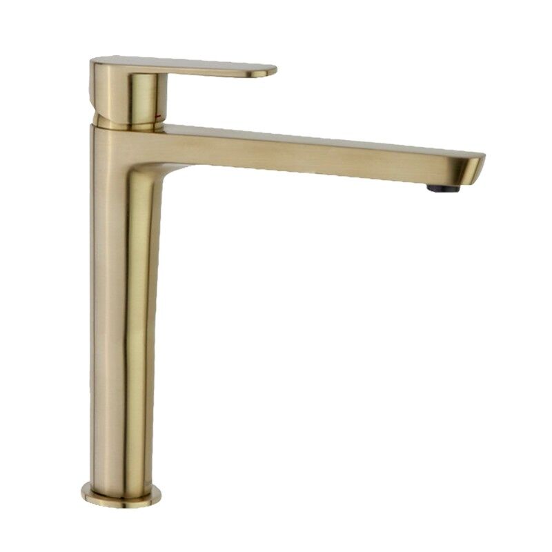 Grifo de Lavabo Monomando Alto con Sistema S2 Dorado